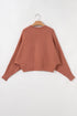 Wide Rib Knit Button Front Dolman Sleeve Sweater Cardigan